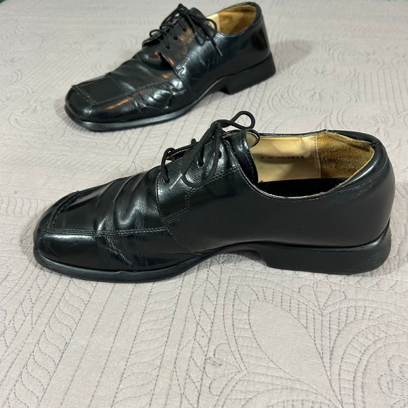 Tolo Men's 9M Leather Oxford Shoes Made in Italy Black - Picture 6 of 11